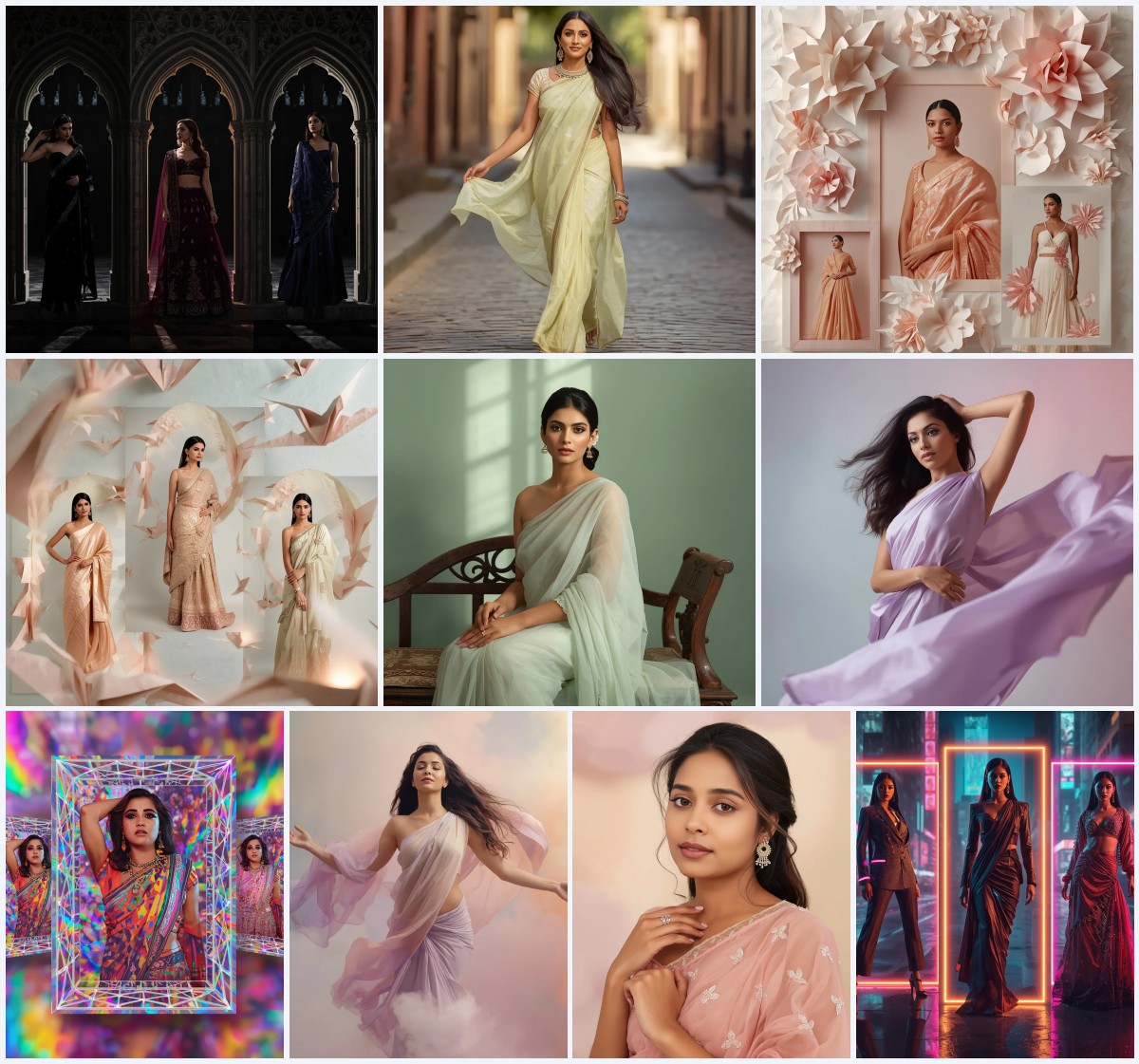 New 10 Saree with Musical Instrument AI Prompts for Artistic Portrayals