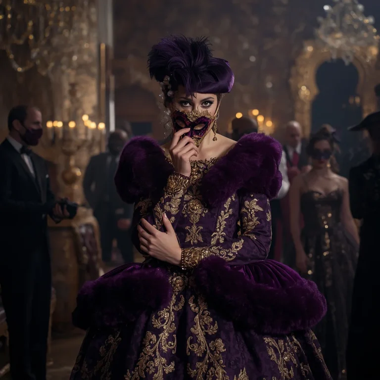 Opulent Masquerade Ball: Embellished Baroque Gown | New instagram trend prompt for girl and boy copy and paste