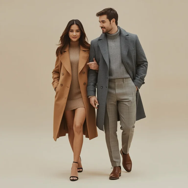 Romantic Couple in High Fashion Editorial Outdoor Portrait | Hot Romantic Prompt